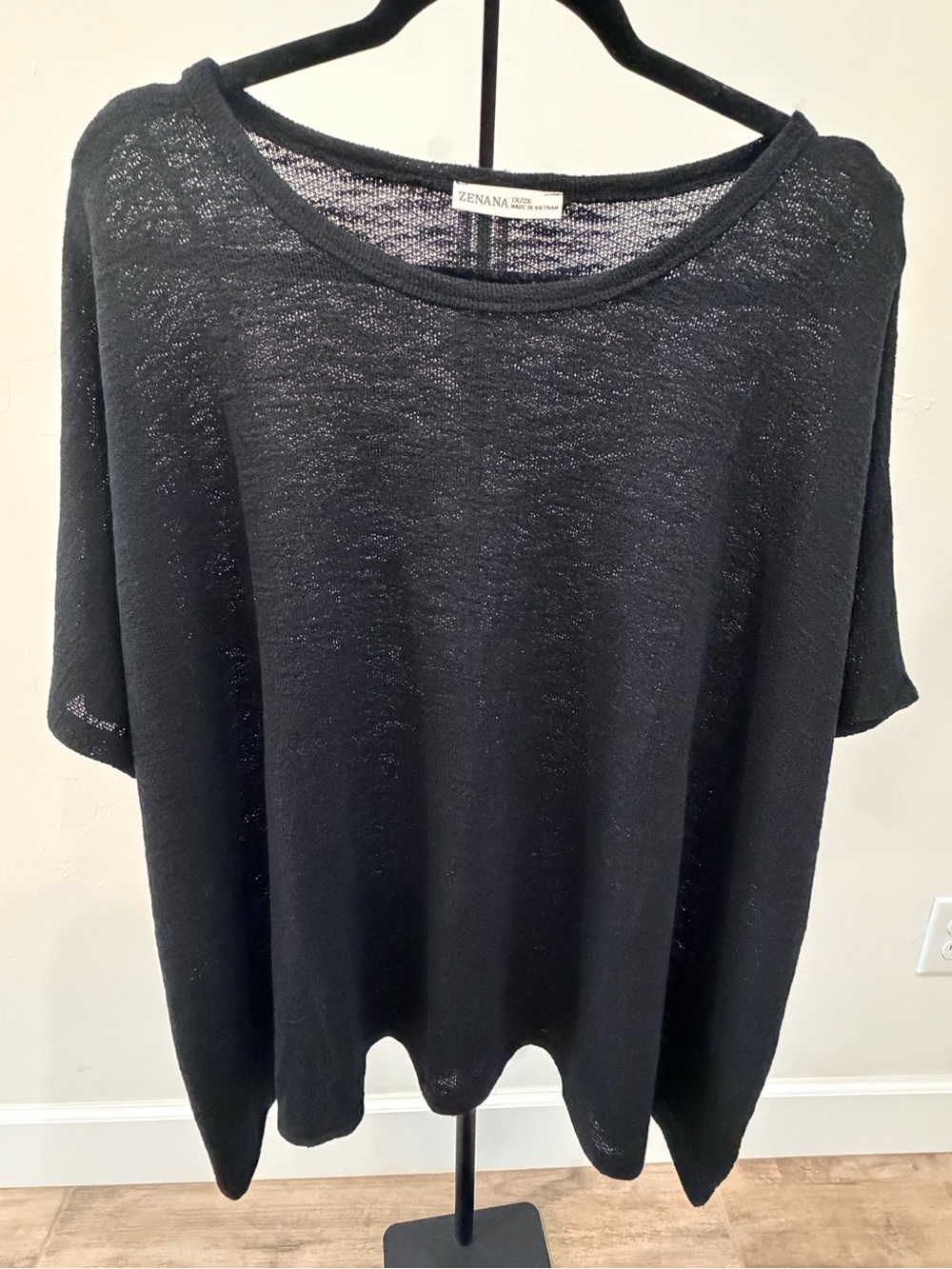 Zenana Black Oversized Dolman Top – 1X/2X – NWOT